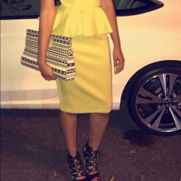 ASOS Yellow (lime) midi 🥂✨👗🍋💋 - Picture 2 of 6